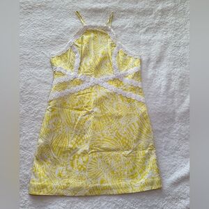 Lilly Pulitzer Pearl Stretch Shift Dress in “Lilly’s Lemon Sea Cups” - Size: 12